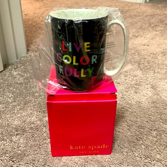 kate spade Kitchen New Kate Spade Mug With Writing Live Color Fully In Black Color Poshmark